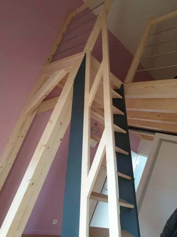 Mezzanine sur mesure à Lorette, Lorette, Les Copeaux Agencement